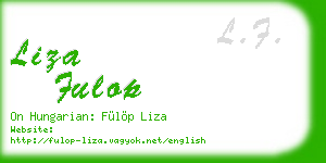 liza fulop business card